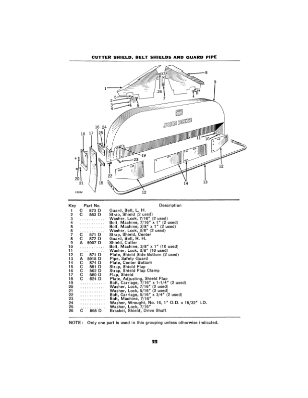 John Deere No. 5 Stalk Cutter Operator’s Manual (OMD13350) Workshop Guide
