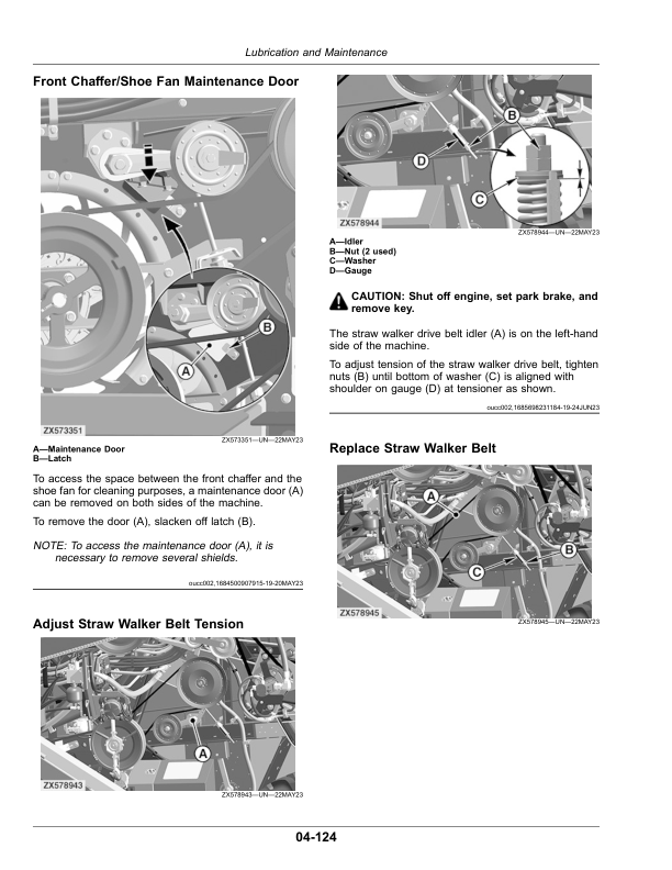 John Deere T670, HillMaster Combines (140000-) (New-Zealand/Australian Edition) Operator’s Manual (OMDXE13906) Workshop Guide