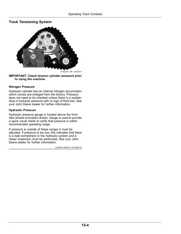 John Deere Tracks (835001-) Operator’s Manual (OMDXE14920) Workshop Guide