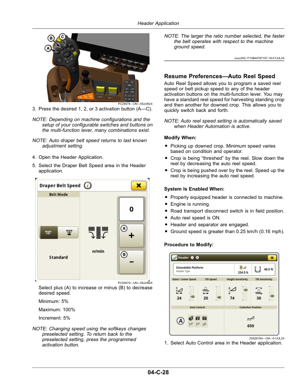 John Deere T6 800, HillMaster Combines Operator’s Manual (OMDXE15052) Workshop Guide