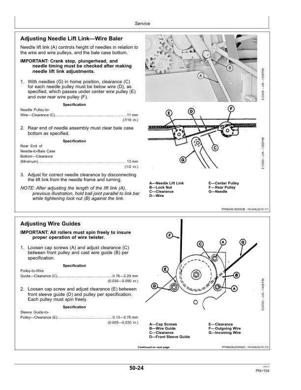 John Deere 328, 338 Square Balers Operator’s Manual (OME131730) Workshop Guide
