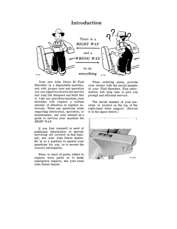John Deere 26 Flail Shredder Operator’s Manual (OME15983) Workshop Guide