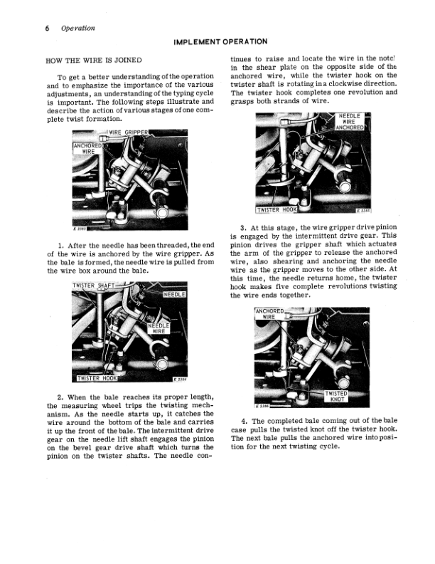 John Deere 10 Hi Density Baler Operator’s Manual (OME20289) Workshop Guide