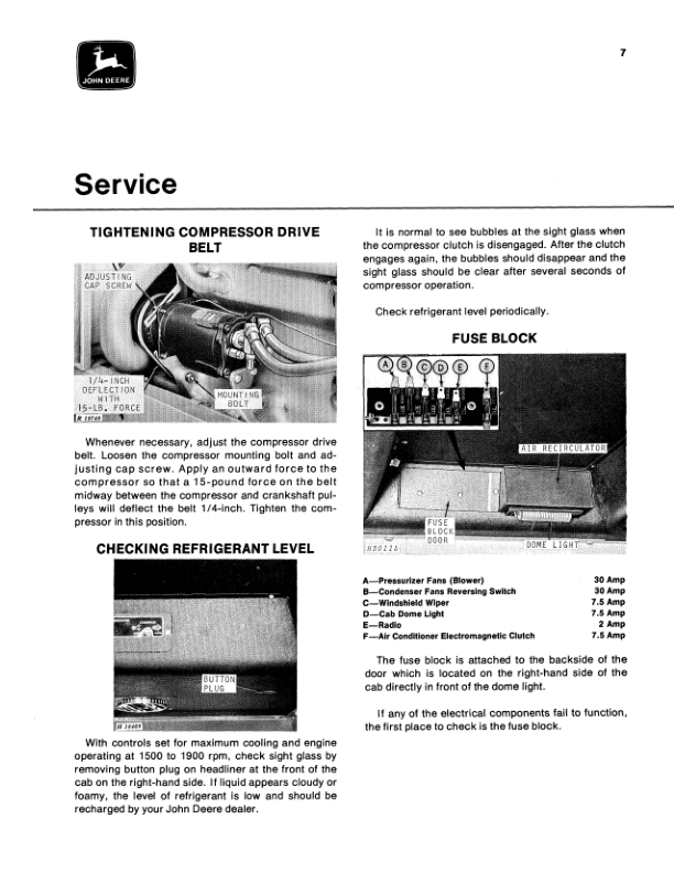 John Deere Forage Harvester Cab Operator’s Manual (OME55681) Workshop Guide
