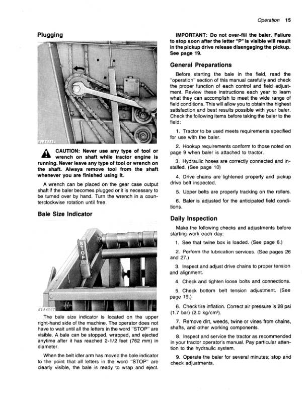 John Deere 510 Round Baler (390001-) Operator’s Manual (OME61920) Workshop Guide