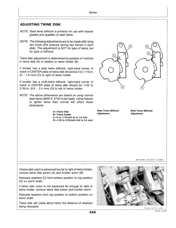 John Deere 347 Baler Operator’s Manual (OME70283) Workshop Guide