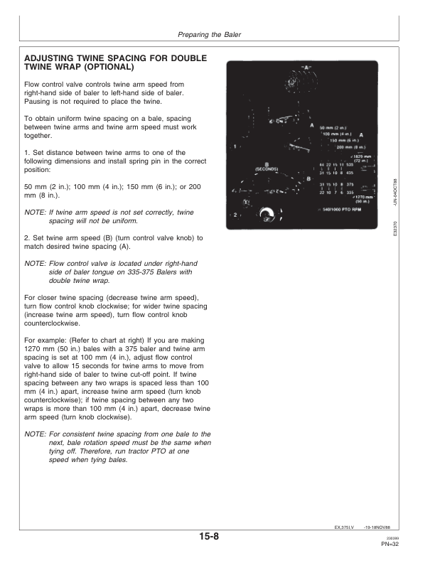 John Deere 335, 375 Round Balers (800001-) Operator’s Manual (OME79344) Workshop Guide