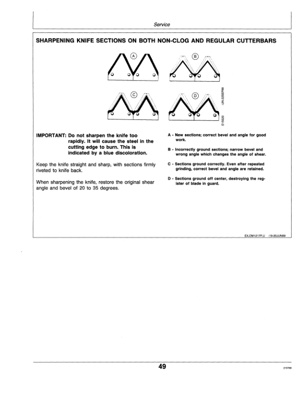 John Deere 1217, 1219 Mower Conditioners (765001-) Operator’s Manual (OME80055) Workshop Guide