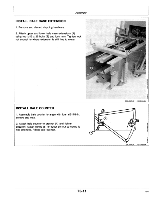 John Deere 348 Square Balers (MY1991-MY1994 ) Operator’s Manual (OME81604) Workshop Guide