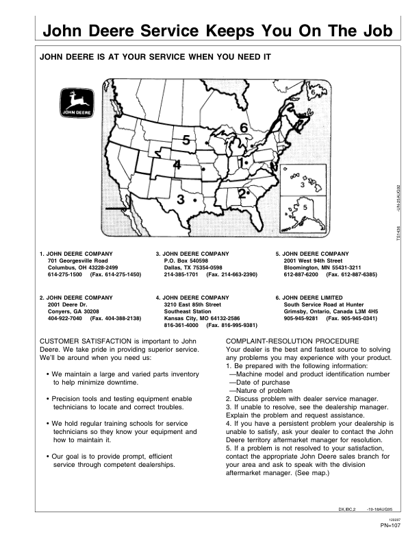 John Deere 890 Auger Platform with Hay Conditioner Operator’s Manual (OME87945) Workshop Guide