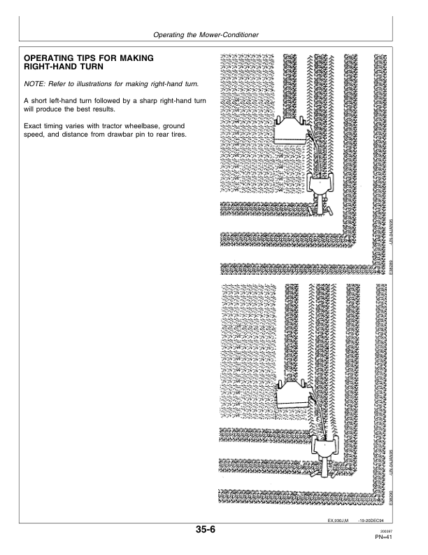 John Deere 920, 930 Rotary Impeller Mower Conditioner Operator’s Manual (OME92534) Workshop Guide