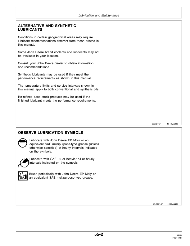 John Deere 466S Round Baler ( 115501-) Operator’s Manual (OME92599) Workshop Guide