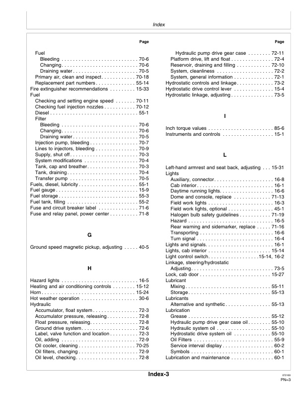 John Deere 4990 Self-Propelled Windorwer Operator’s Manual (OME98122) Workshop Guide