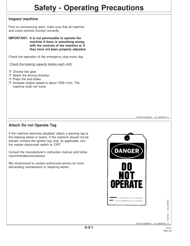 John Deere 1110D Forwarders Operator’s Manuals (OMF066165) Workshop Guide