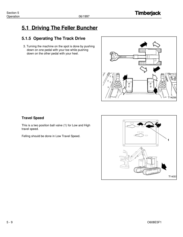 John Deere 608 Tracked Feller Bunchers Operator’s Manuals (OMF284724) Workshop Guide