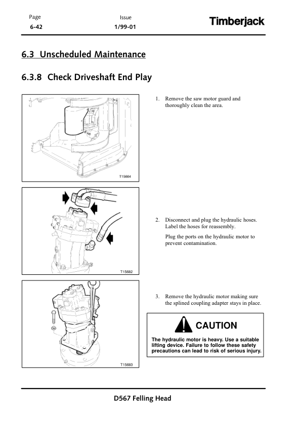 John Deere D567 Felling Heads Operator’s Manuals (OMF287668) Workshop Guide