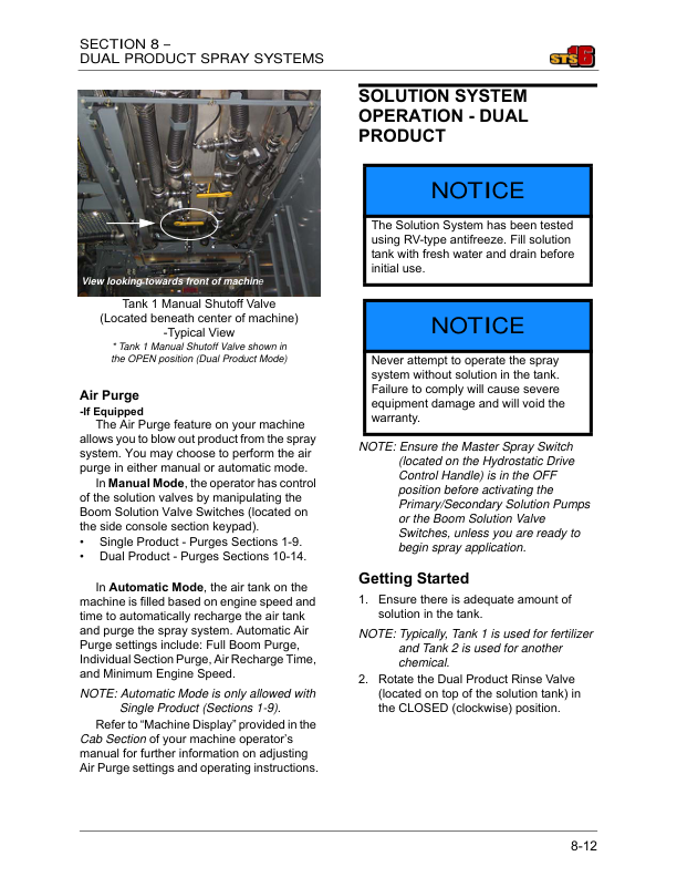 John Deere Hagie STS16 Self-Propelled Sprayer (017001-017500) (Worldwide Edition) Operator’s Manual (OMFA493692) Workshop Guide