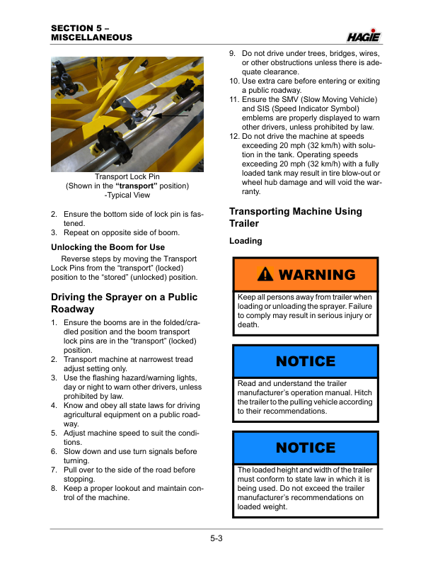 John Deere Hagie Boom (021001-021500) (Worldwide Edition) Operator’s Manual (OMFA493882) Workshop Guide