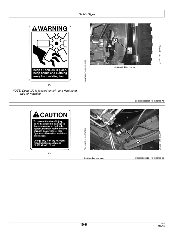 John Deere R450 Sef-Propelled Windrower Operator’s Manual (OMFH309376) Workshop Guide