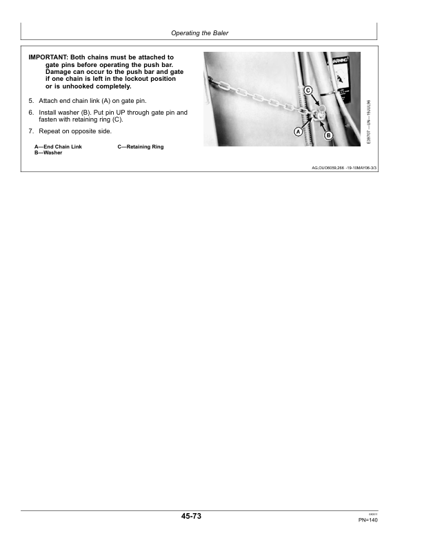 John Deere 468, 468 Silage Special, & 568 Round Balers Operator’s Manual (OMFH310751) Workshop Guide
