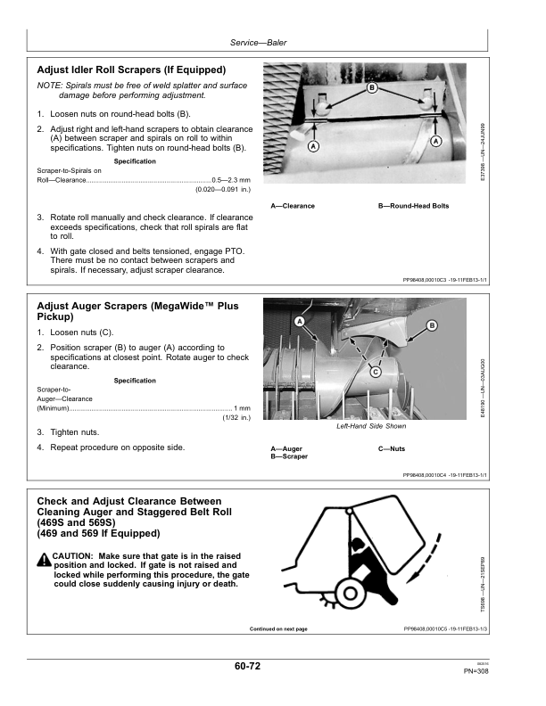 John Deere 469, 469S, 569 & 569S Round Balers (Export Edition) Operator’s Manual (OMFH313143) Workshop Guide