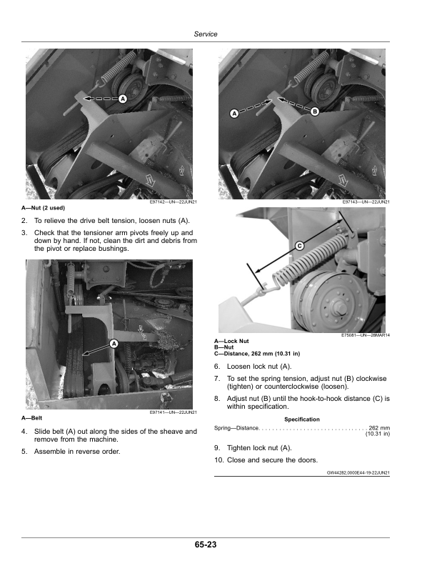 John Deere C500 Center Pivot Mower-Conditioner (North American) (Serial Number: 470000-489999) Operator’s Manual (OMFH343308) Workshop Guide