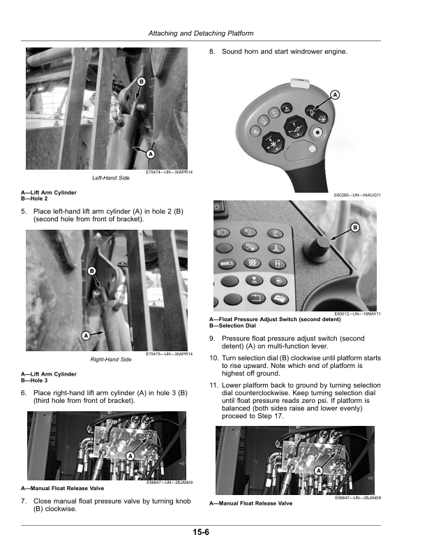 John Deere 500R Rotary Platform (470001-) Operator’s Manual (OMFH343341) Workshop Guide