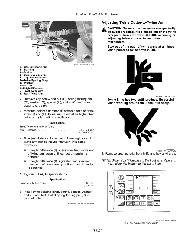 John Deere 450E Round Baler (460000-) (Export Edition) Operator’s Manual (OMFH343778) Workshop Guide