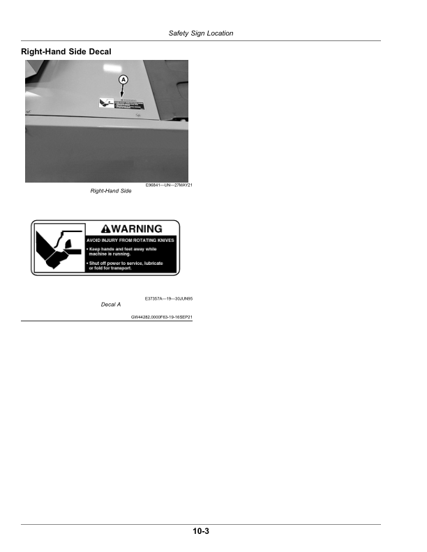 John Deere R500 Rotary Platform (North American) (000000-489999) Operator’s Manual (OMFH345826) Workshop Guide