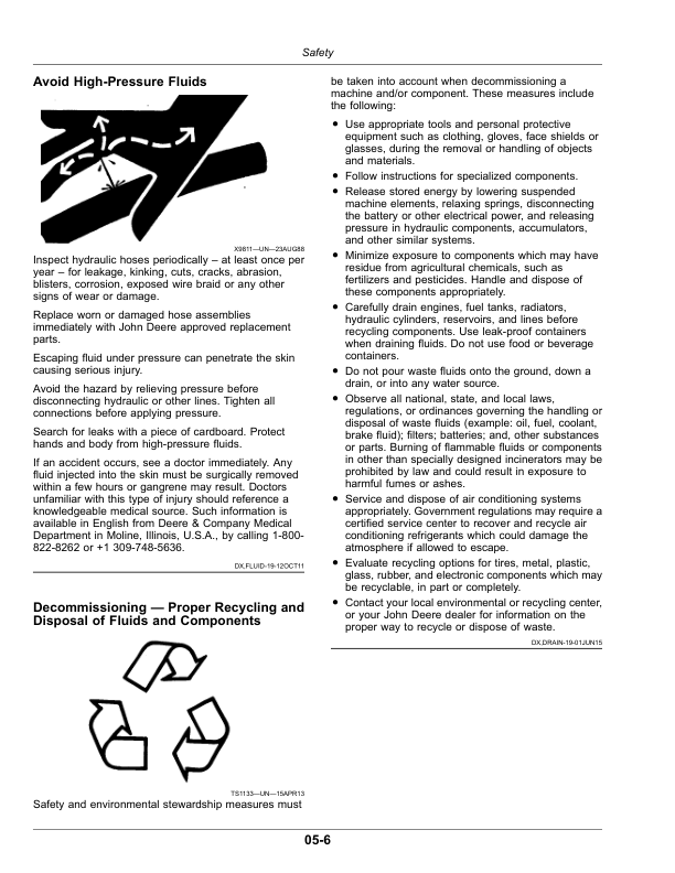 John Deere R500 Rotary Platform (490000-) (Export Edition) Operator’s Manual (OMFH348432) Workshop Guide