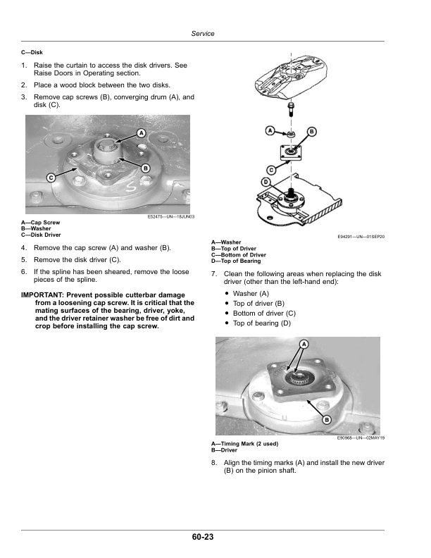 John Deere R400 Rotary Platform (490000-) (Export Edition) Operator’s Manual (OMFH348859) Workshop Guide