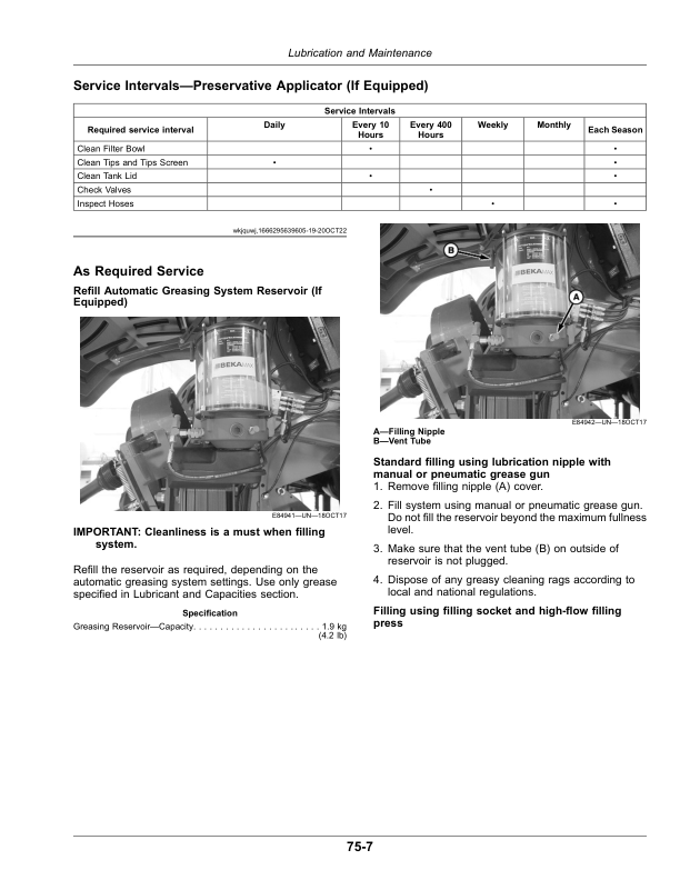 John Deere L331R, L341R, L341R High-Density Large Square Balers (Serial No. L331R: 493100-, L341R: 495000-, L341R High-Density: 494106-) (Export Edition) Operator’s Manual (OMFH350178) Workshop Guide