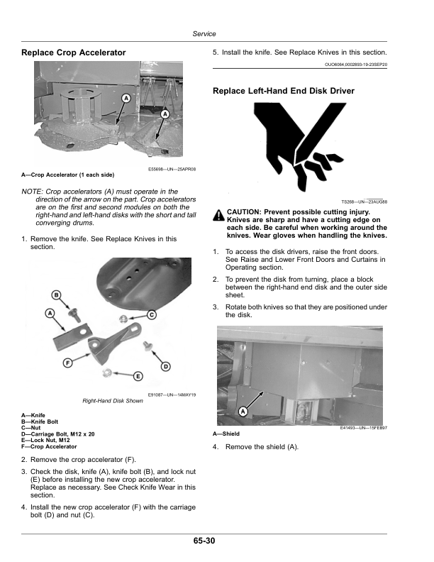 John Deere C450 Center Pivot Mower-Conditioner (000001-) (Export) Operator’s Manual (OMFH350454) Workshop Guide