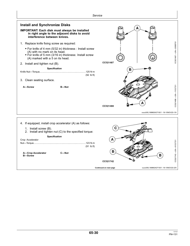 John Deere R310R, R350R Mower-Conditioner (European) Operator’s Manual (OMFH353511) Workshop Guide