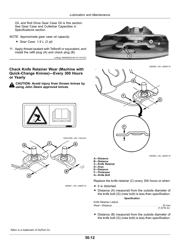 John Deere R400 Rotary Platform (Export Edition) Operator’s Manual (OMFH355669) Workshop Guide