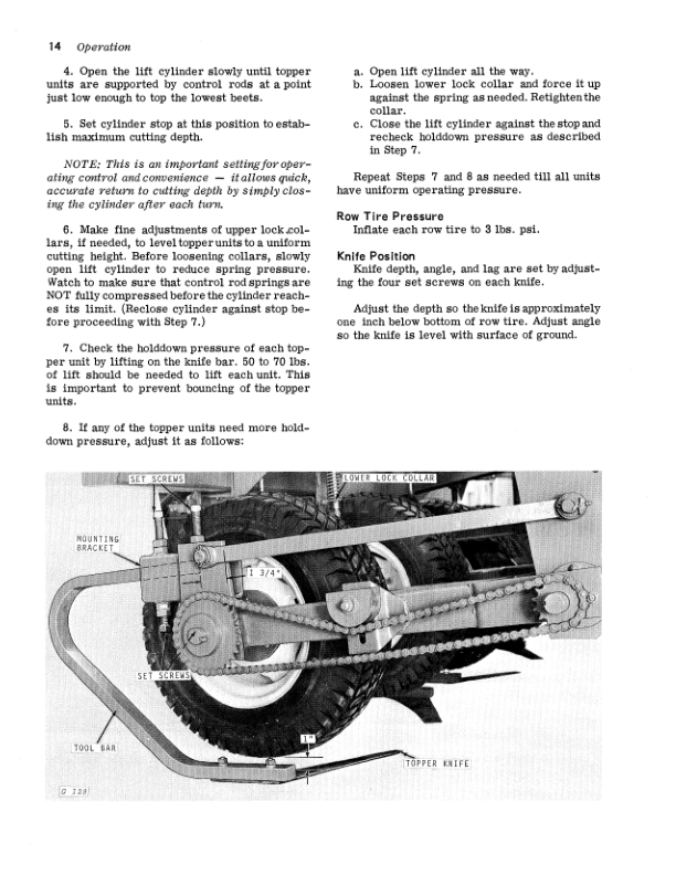 John Deere 341, 461 Beet Topper Windrowers Operator’s Manual (OMGA10001) Workshop Guide