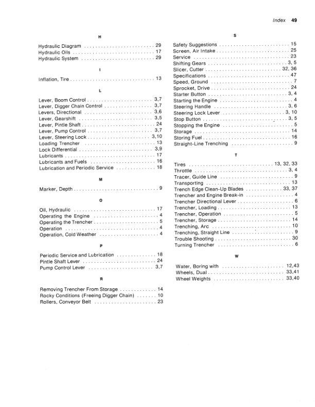 John Deere JD21 Trencher Operator’s Manual (OMGA10019) Workshop Guide