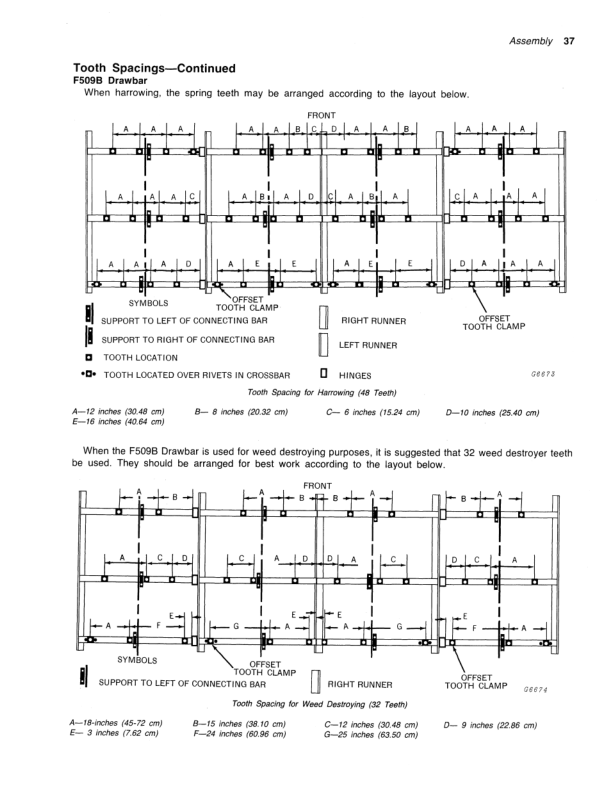 John Deere 500 Series Integral Harrow Drawbars & Sections Operator’s Manual (OMGA10505) Workshop Guide
