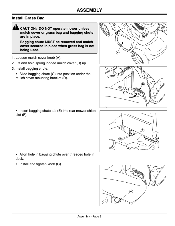 John Deere M10, M21 & M23 21-Inch Sabre Rotary Walk-Behind Mowers (010001-) Operator’s Manual (OMGC00037) Workshop Guide