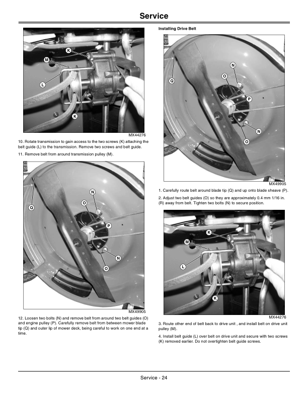 John Deere Walk-Behind Mower – JM26, JM36, JM46 (150001-) Operator’s Manual (OMGX24376) Workshop Guide