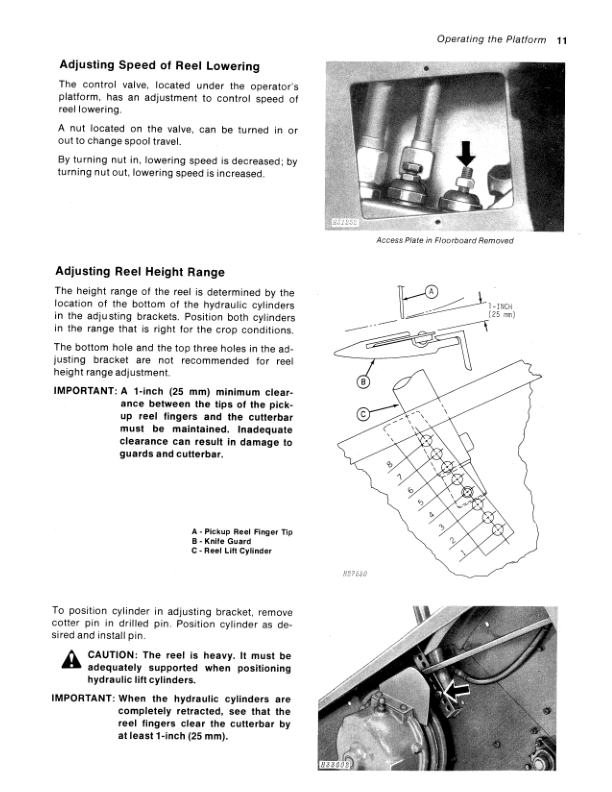 John Deere 218 Draper Platfrom (-547400) Operator’s Manual (OMH102835) Workshop Guide