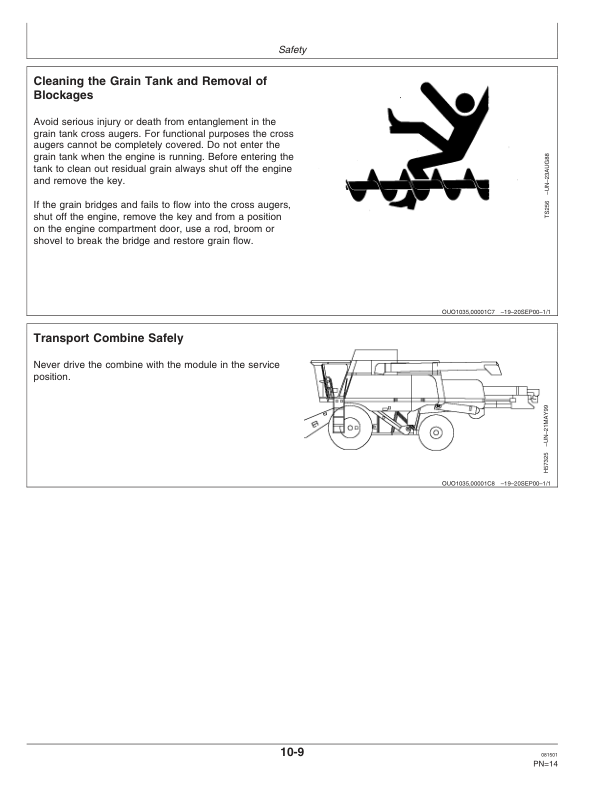 John Deere 9650 CTS Combine (695401-) Operator’s Manual (OMH202790) Workshop Guide