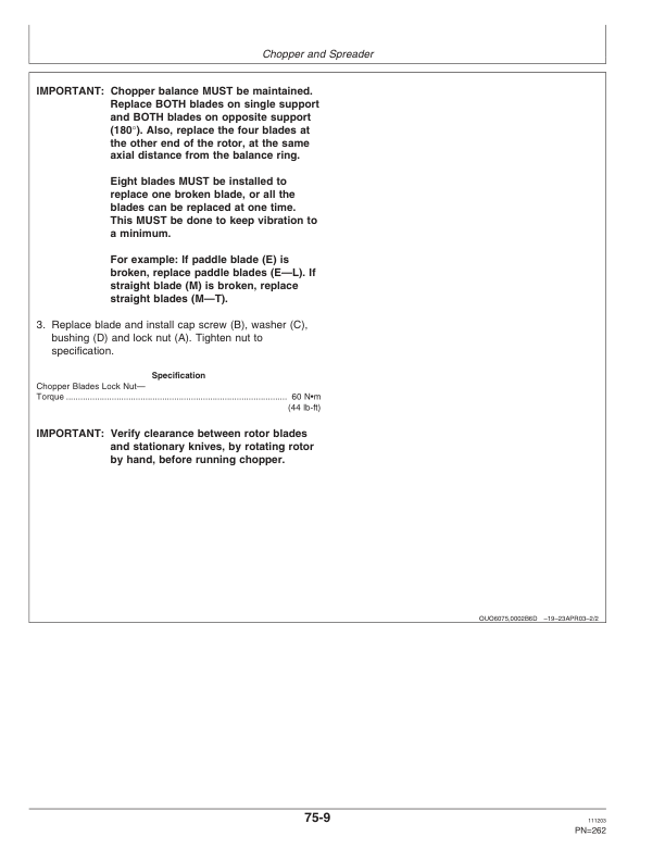 John Deere 9860 STS Combine (705701-) Operator’s Manual (OMH208560) Workshop Guide