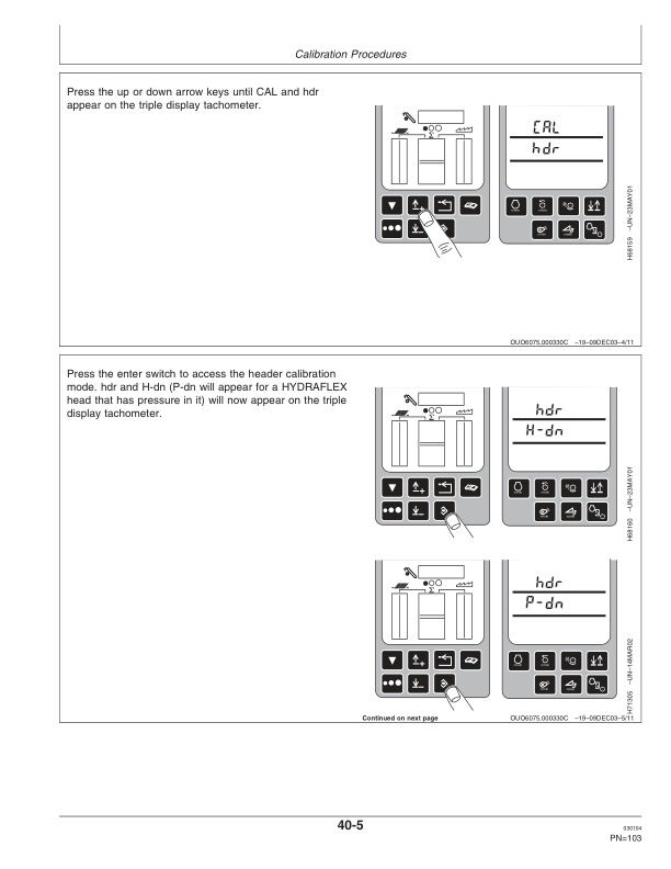 John Deere 9560 SH Combine (705101-) Operator’s Manual (OMH212366) Workshop Guide