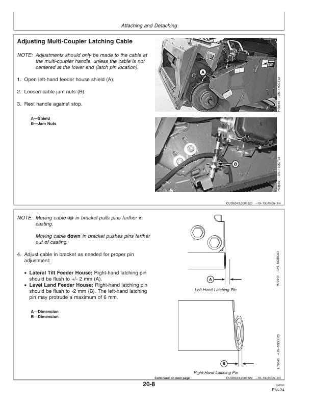 John Deere 615P Belt Pickups North America (715151-720100) Operator’s Manual (OMH219293) Workshop Guide