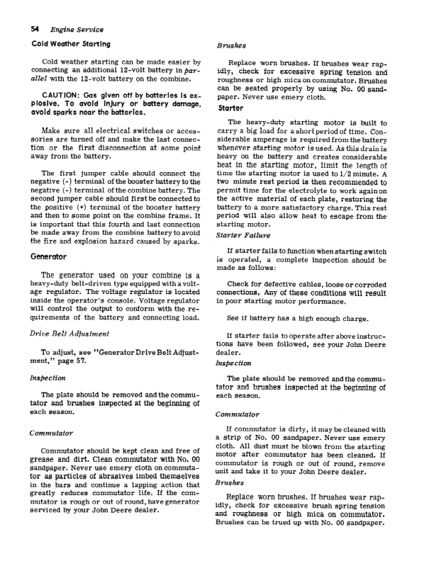 John Deere 111 Self-Propelled Peanut Combine Operator’s Manual (OMH63969) Workshop Guide