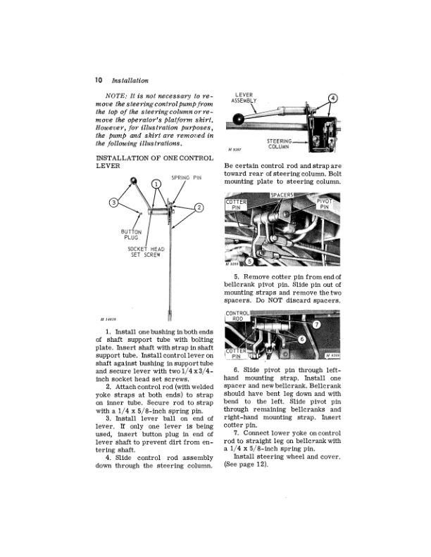 John Deere Hydraulic Lift Reel, Variable Speed Reel Attachments for 55, 95, 105 Combines Operator’s Manual (OMH64924) Workshop Guide
