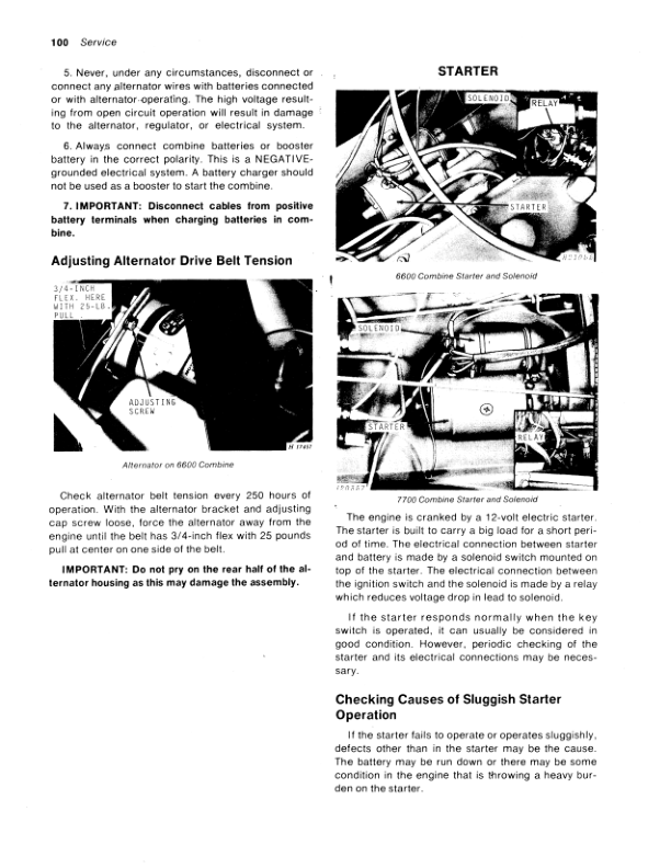 John Deere 6600, 7700 Combines Operator’s Manual (OMH84020) Workshop Guide