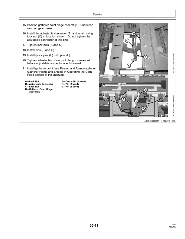John Deere 712FC Folding Corn Head Operator’s Manual (OMHXE124027) Workshop Guide