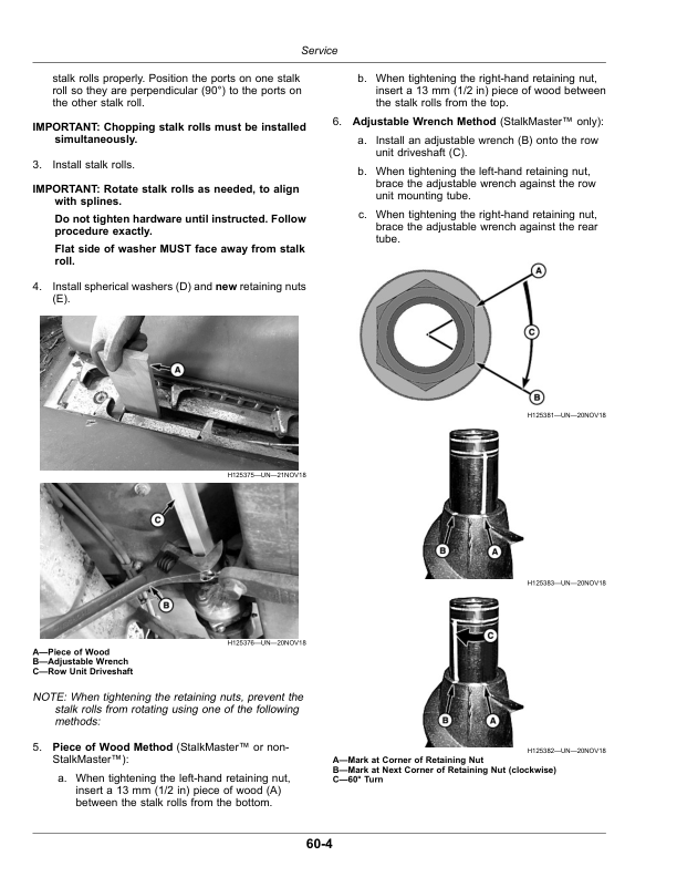 John Deere 706C, 708C, 712C, 716C, 718C, StalkMaster Corn Heads Operator’s Manual (OMHXE147353) Workshop Guide
